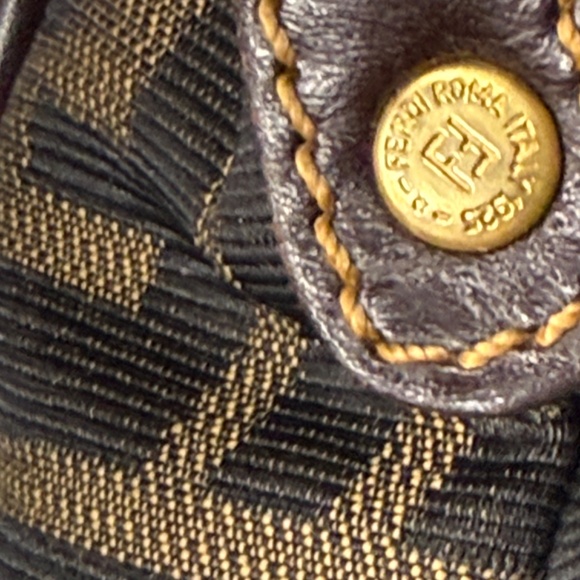 Vintage Fendi FF Zucca Print Canvas Two Way Handbag  (Scarf not included.) - Picture 7 of 15